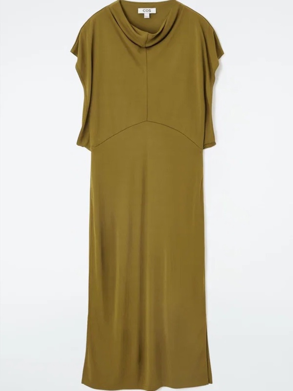 COS Cowl Neck Draped Midi Dress